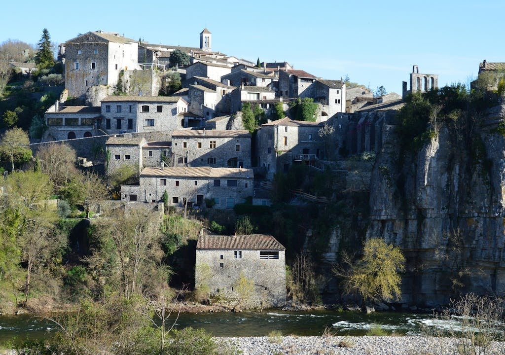 Balazuc, Village on Hill near River