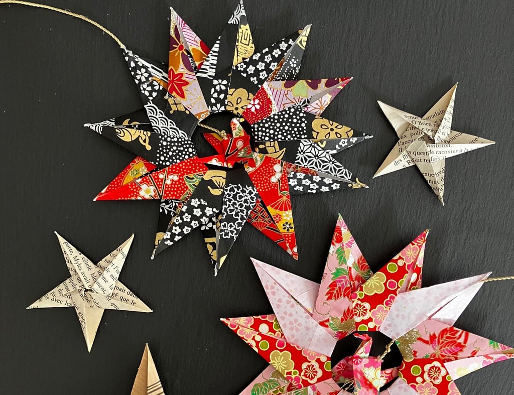 Origami en forme d'étoile