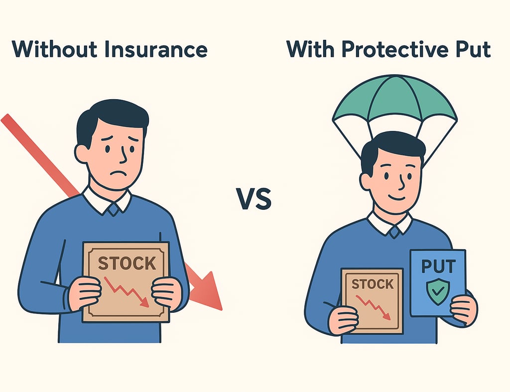 With and Without Protective Put Option