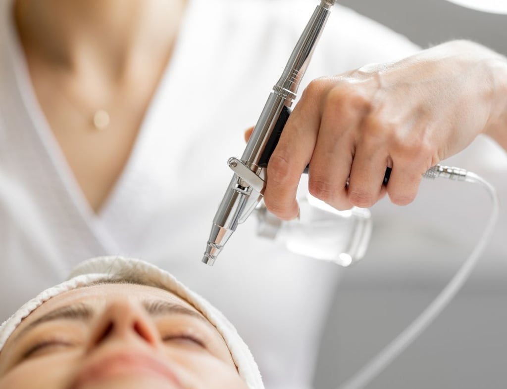a woman getting her hair done by a professional hairdress