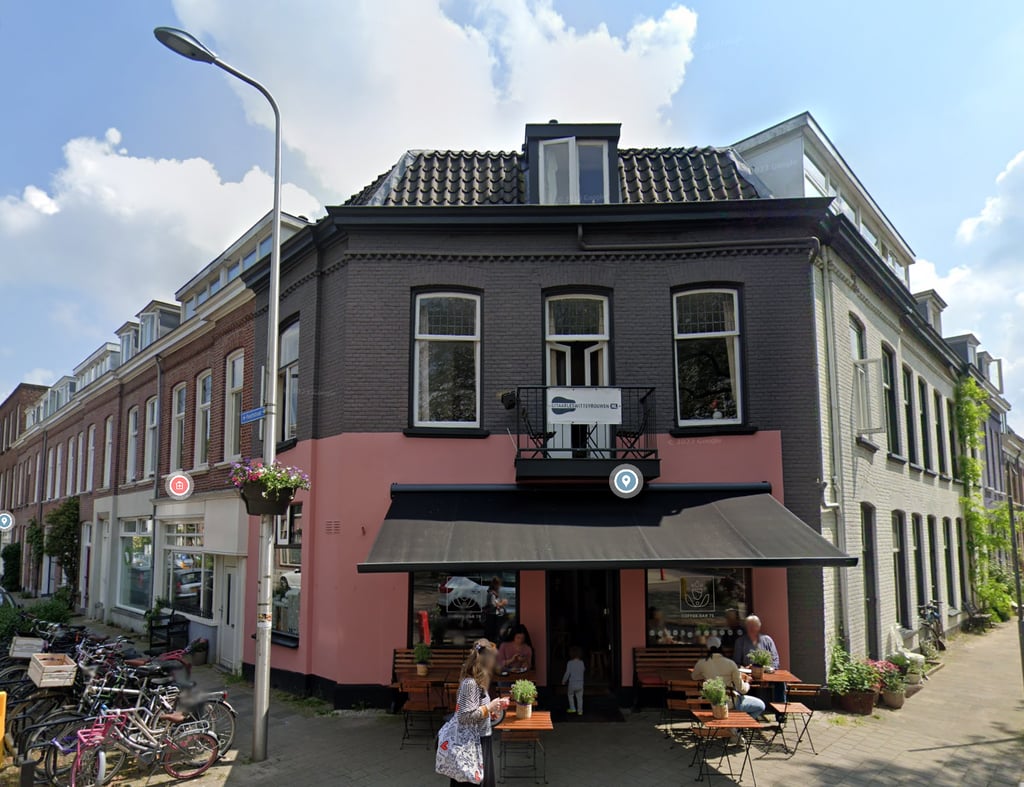 Gitaarles Wittevrouwen buitenkant met banner