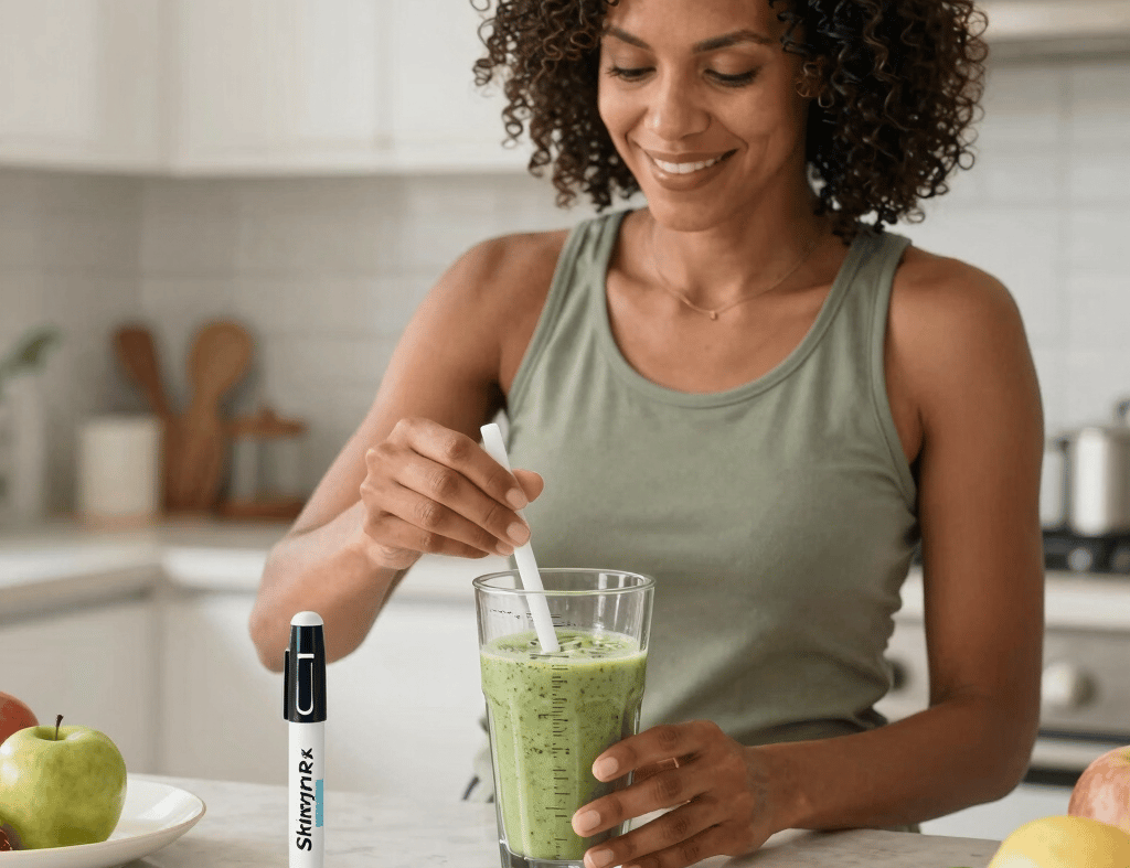 Healthy weight loss combining best protein shake nutrition with SkinnyRx GLP-1 medical treatment