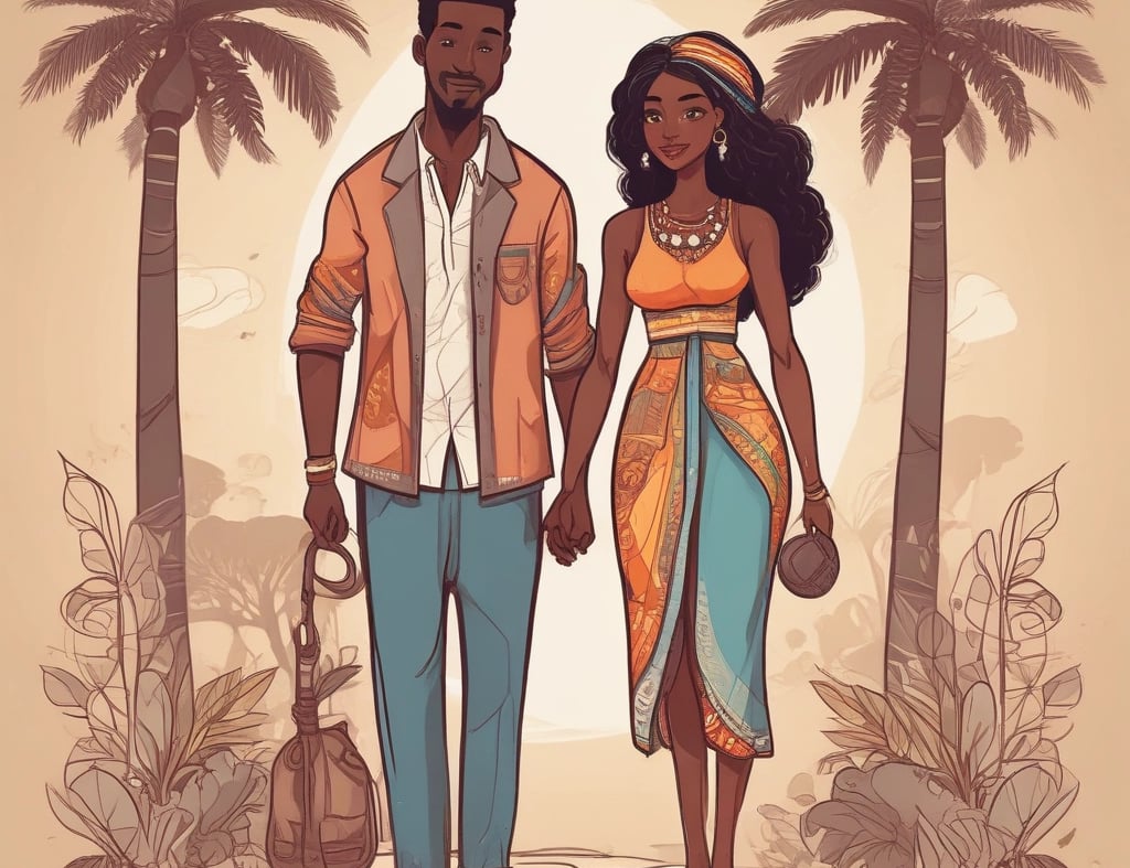 Couple lying in bed together