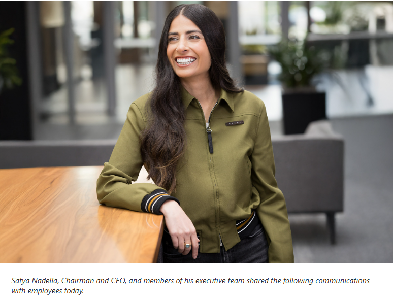 Satya Nadella, Chairman and CEO