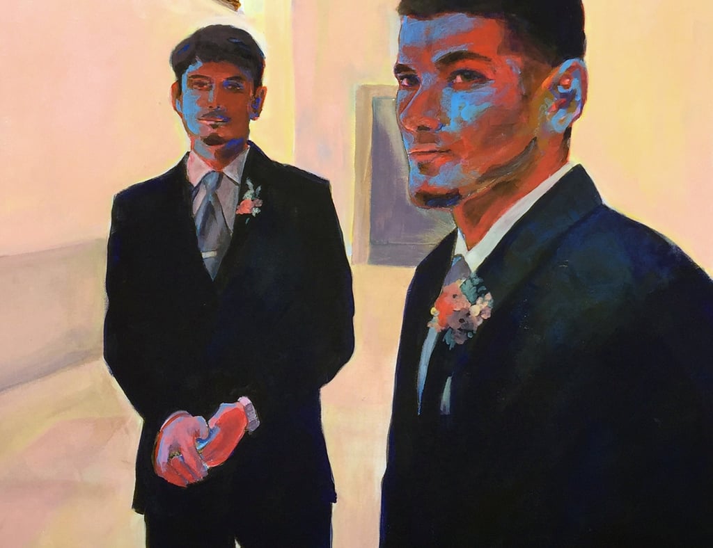 Keiran & Ian, 24" x 36" Acrylic on canvas, 2020