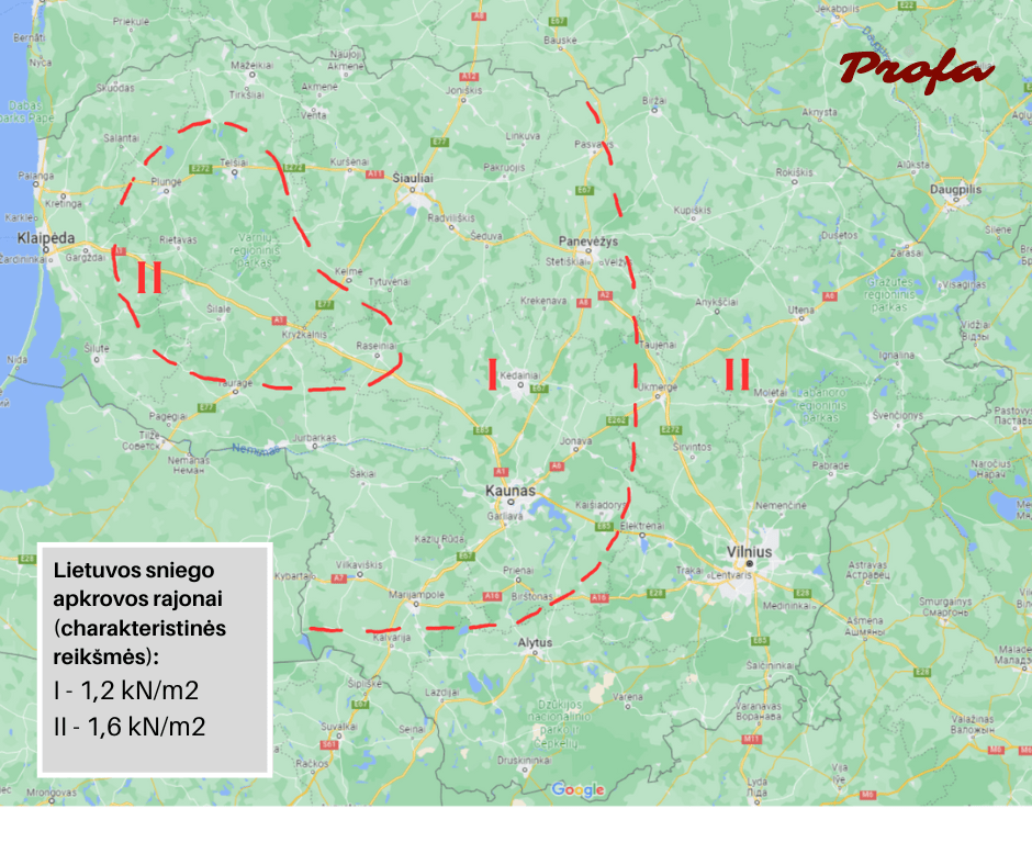 Lietuvos sniego apkrovos rajonai