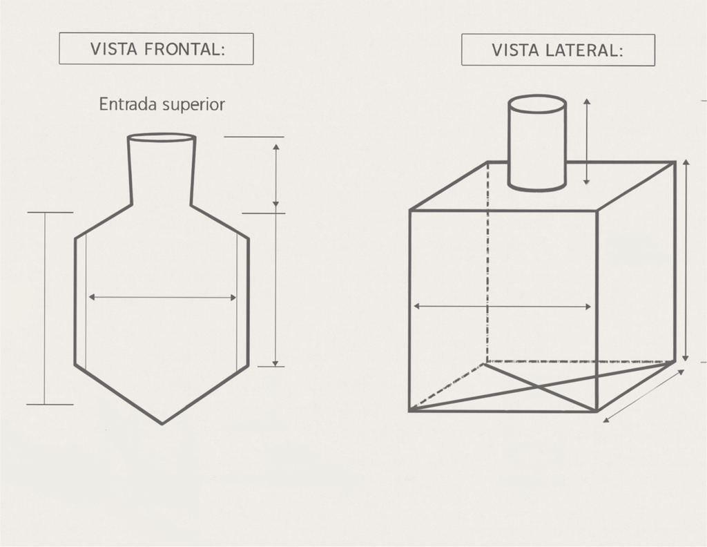 liner formado con boquilla superior con opción de sellado y fondo plano
