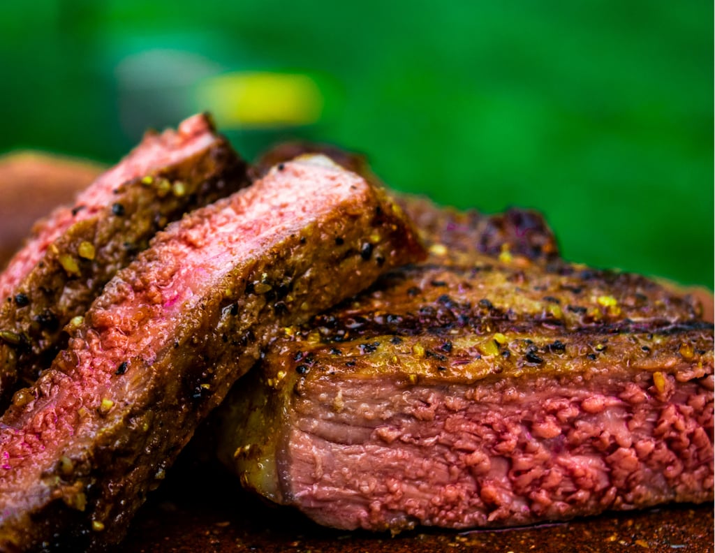 Keto  Pepper Crusted New York Strip Steak