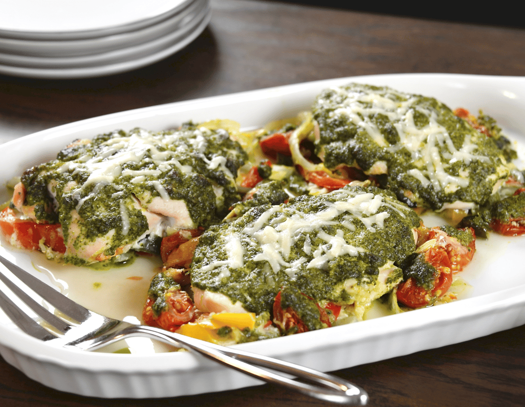 Keto   Pesto Stuffed Chicken Breasts