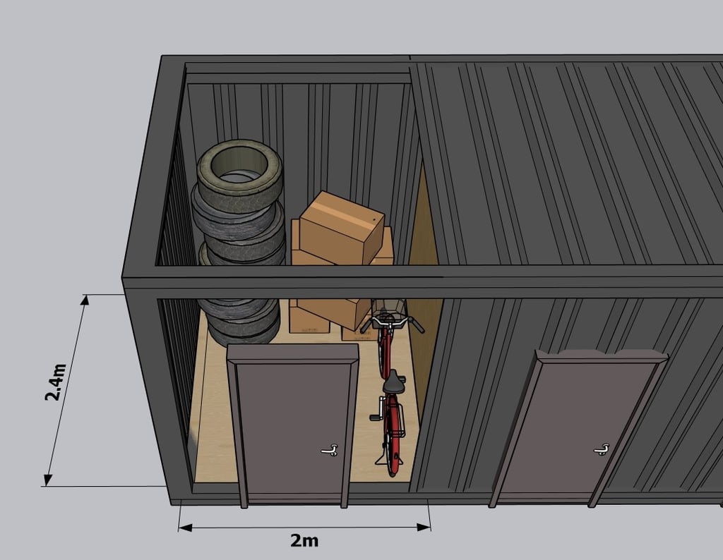 4,8 m² sandėliukas Kaune – patogus baldų ir buitinės technikos saugojimui