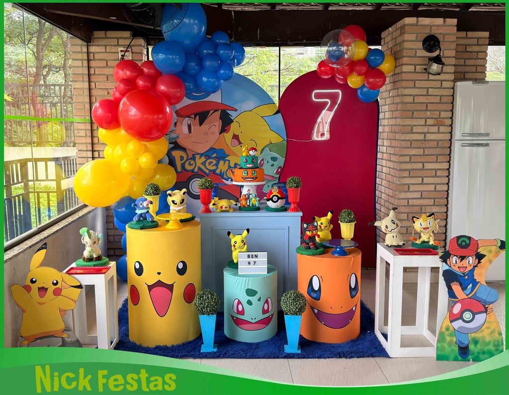 Decoração de festa infantil tema Pokémon Freguesia do Ó Zona Norte Zona Oeste