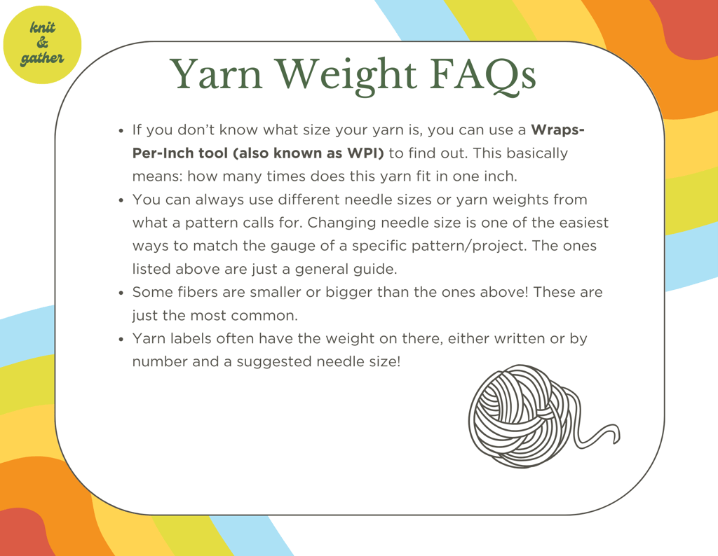 frequently asked questions about yarn weight
