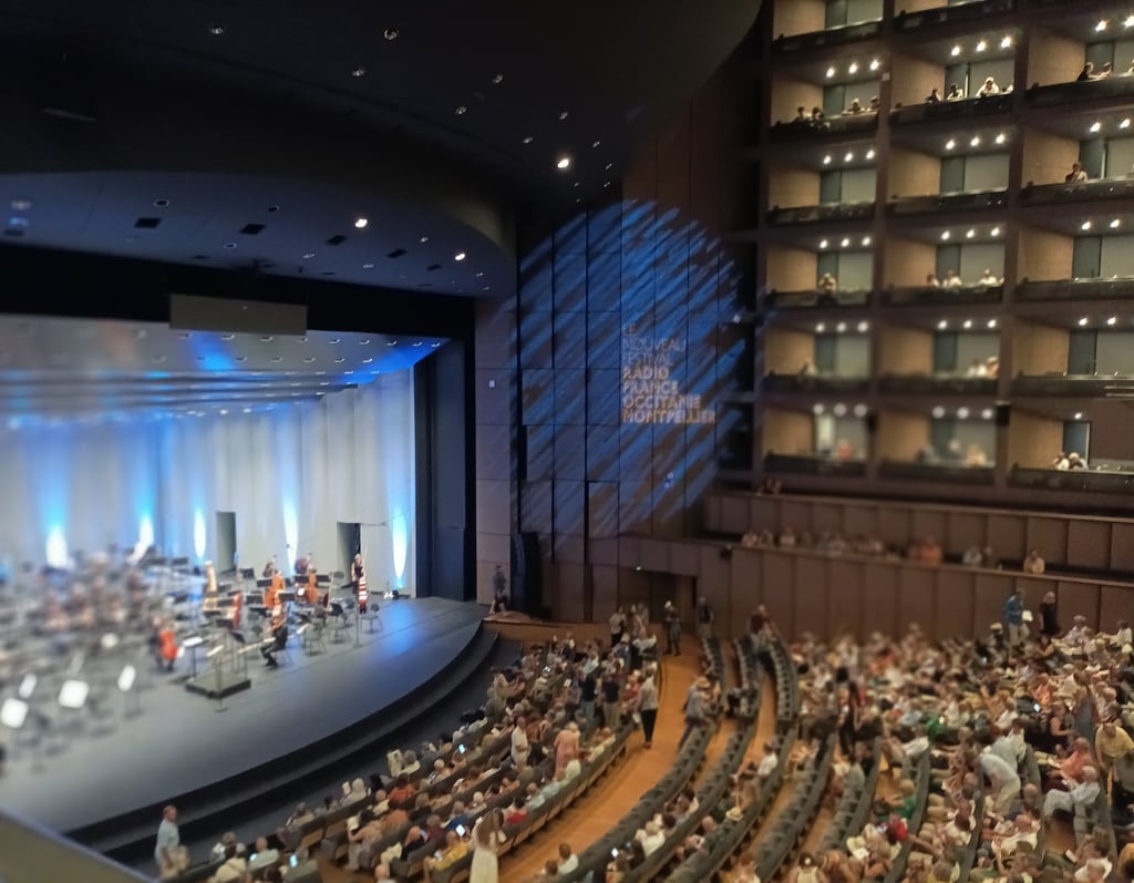 The auditorium fills up