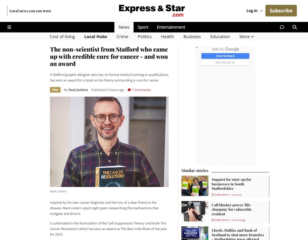Mark Lintern - Express and Star Article