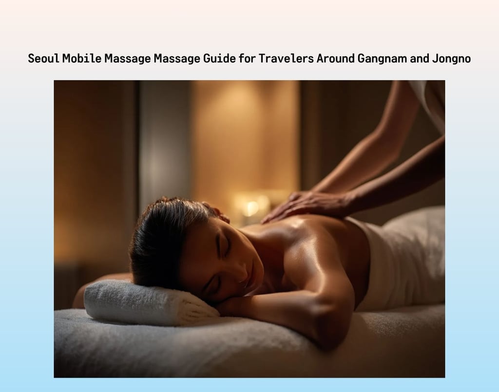 Seoul mobile massage guide for travelers around Gangnam and Jongno