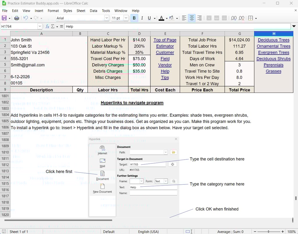 Landscape Estimating Software