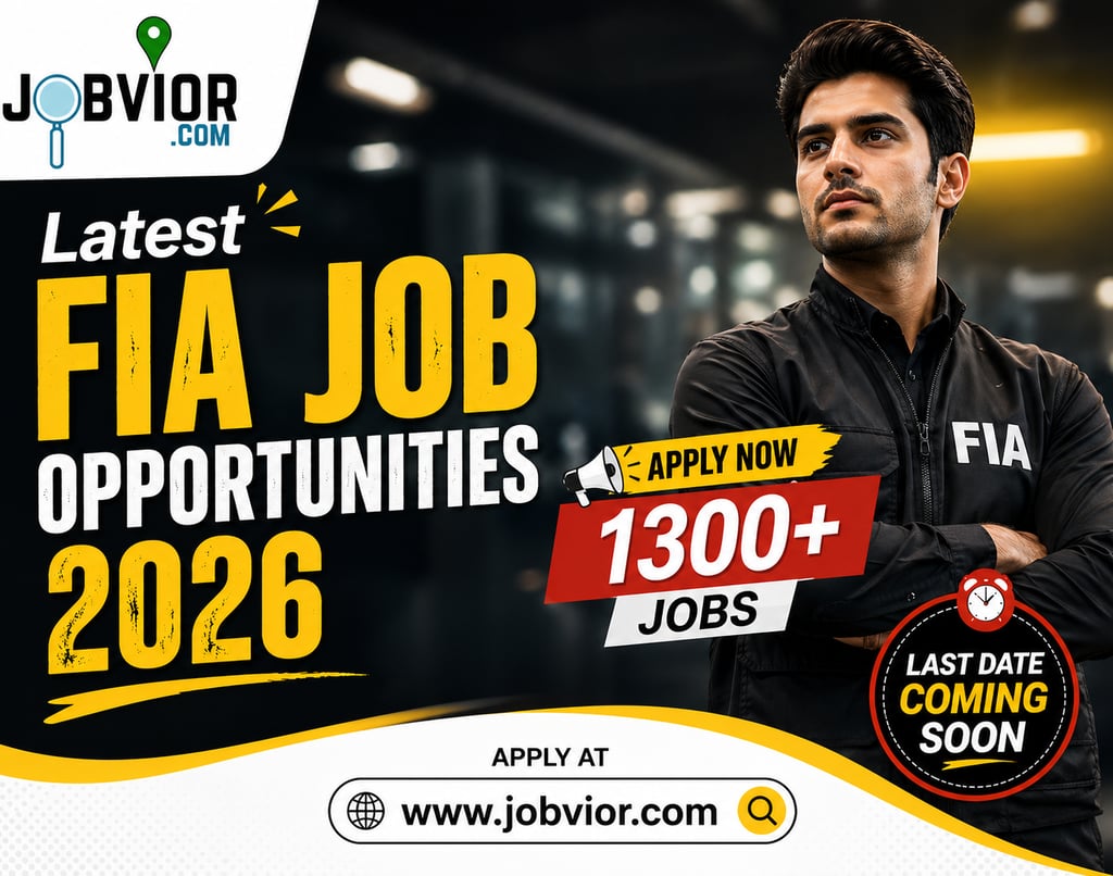 "Federal Investigation Agency recruitment 2026 guide, professional team background apply via Jobvior