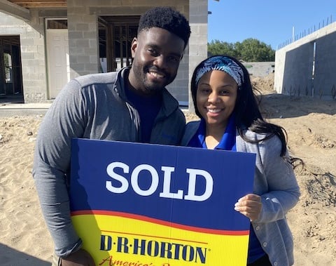 happy couple  home owners