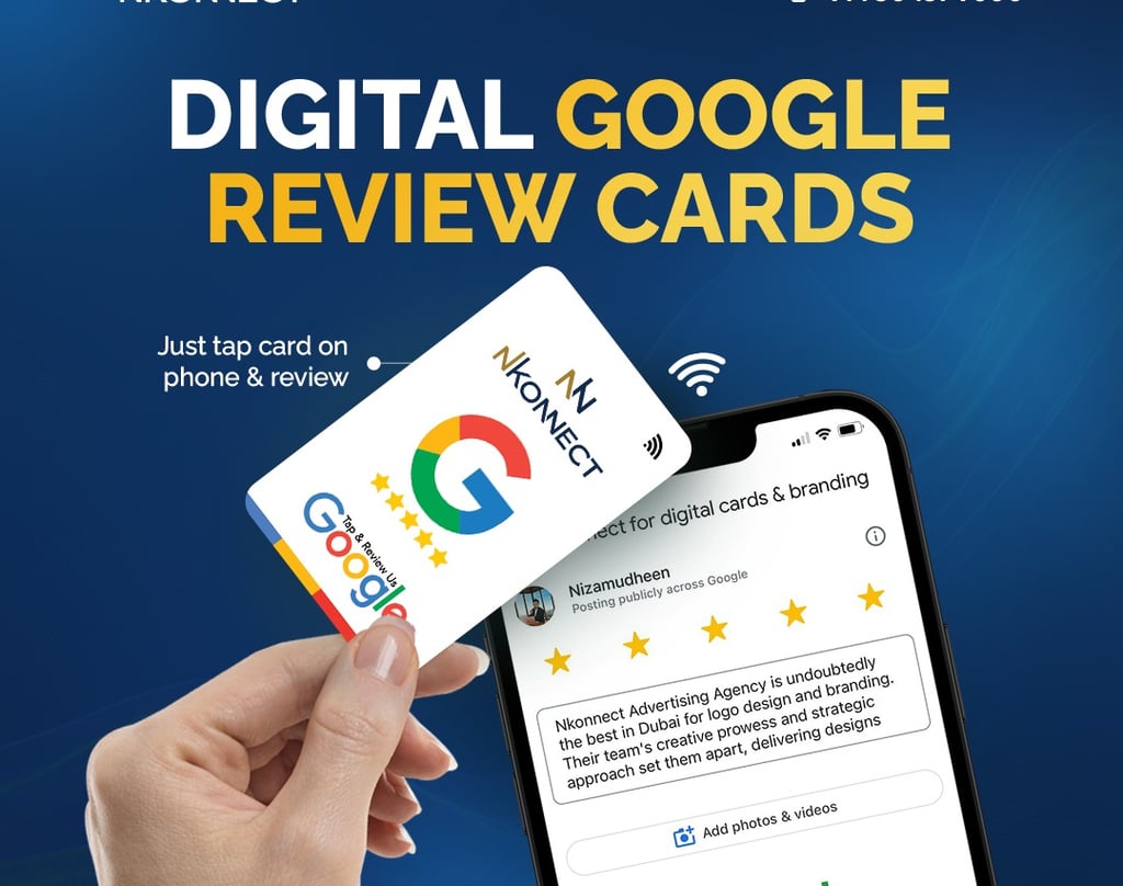 digital google review card NFC