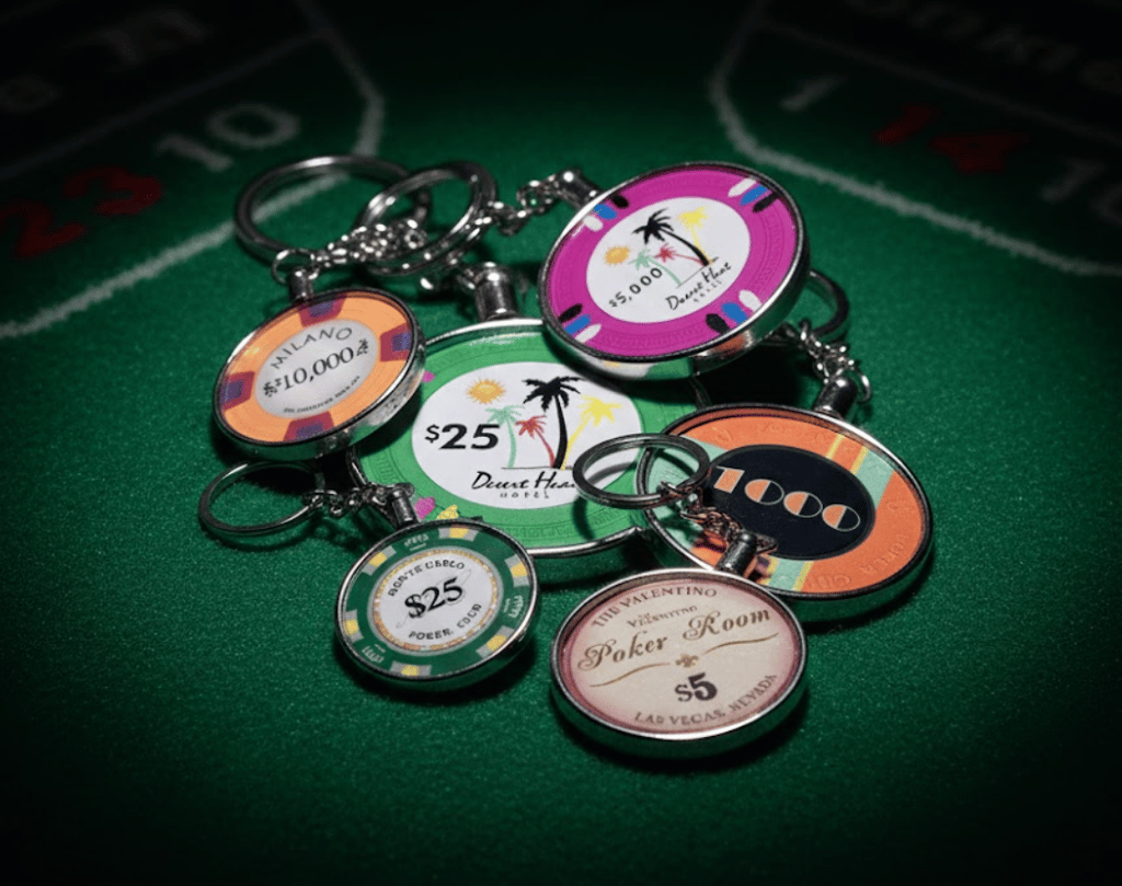 Poker Chip Keychains