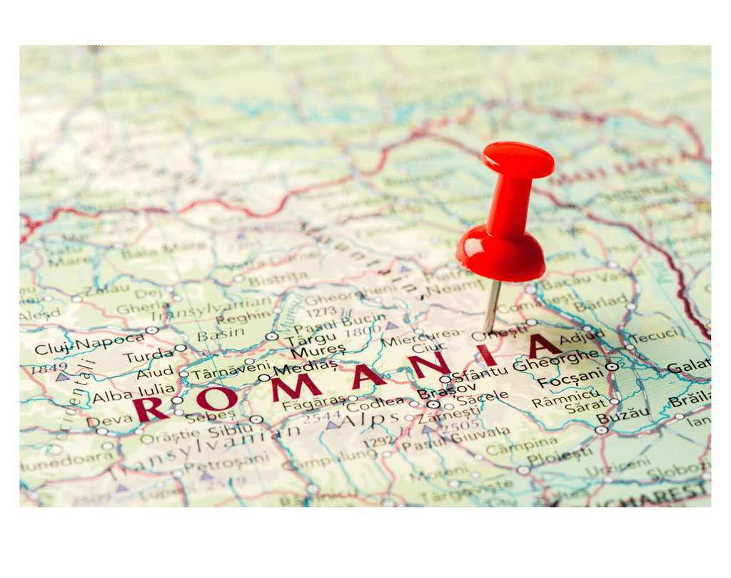 a map pin pin pinpoint map of romania
