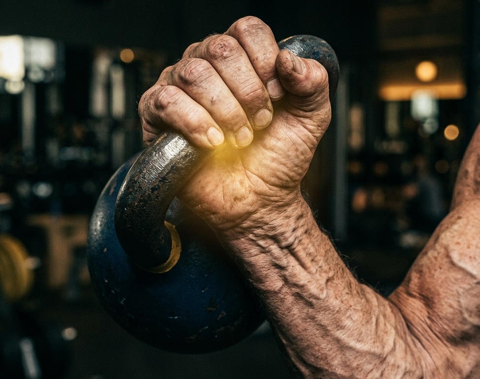 Elder man hand close up