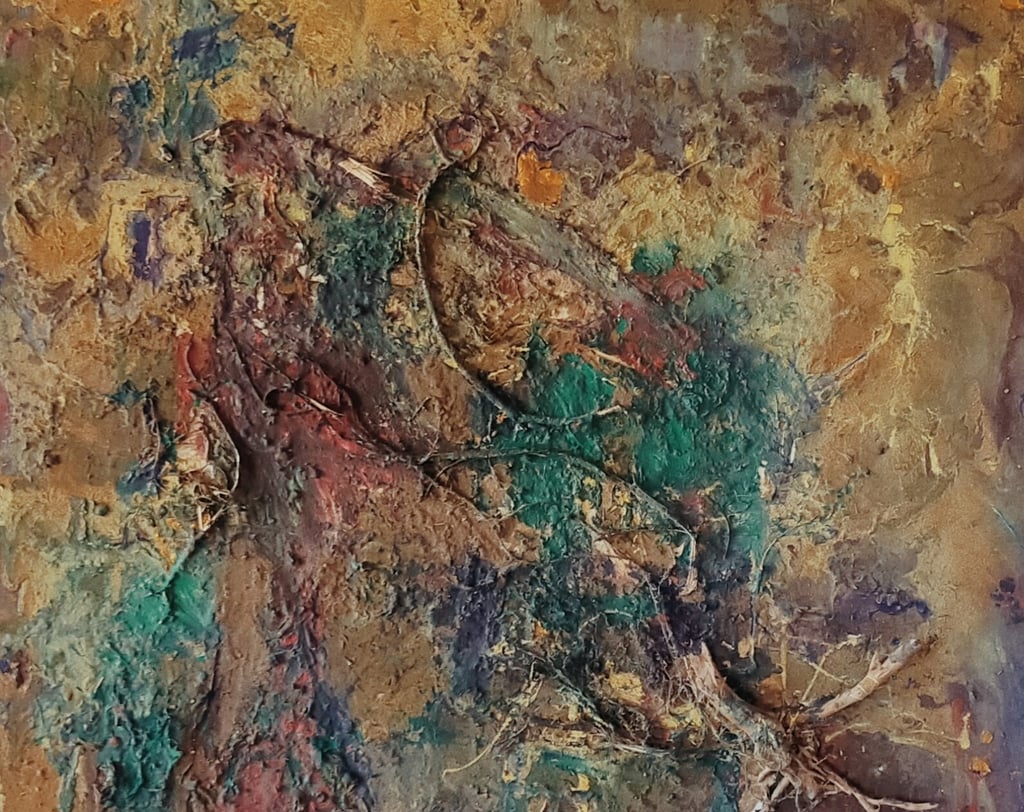 cuadro abstracto  de Eva Mas artista emergentee