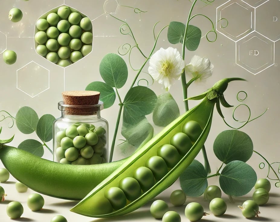 Peptide de pois naturel pour une peau hydratée, ferme et protégée – ingrédient clé soins anti-âge