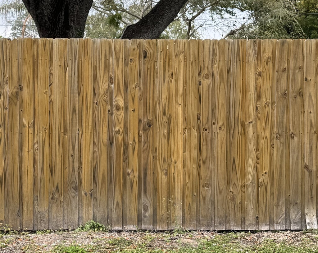 Board on Board Wood Fence