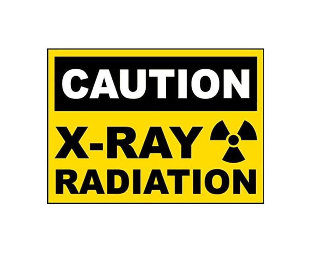 Bundle - Safety and Warning & Warehouse Signs Stickers - Caution X-Ray Radiation Sign