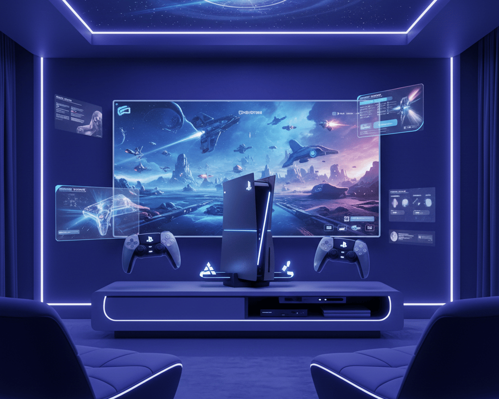 Imagem conceitual do Sony PS6, próxima geração do PlayStation.