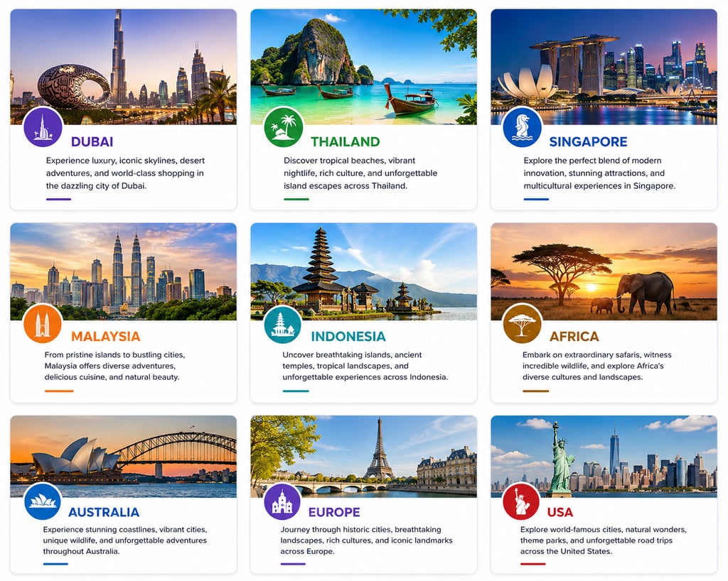 Popular International Destinations