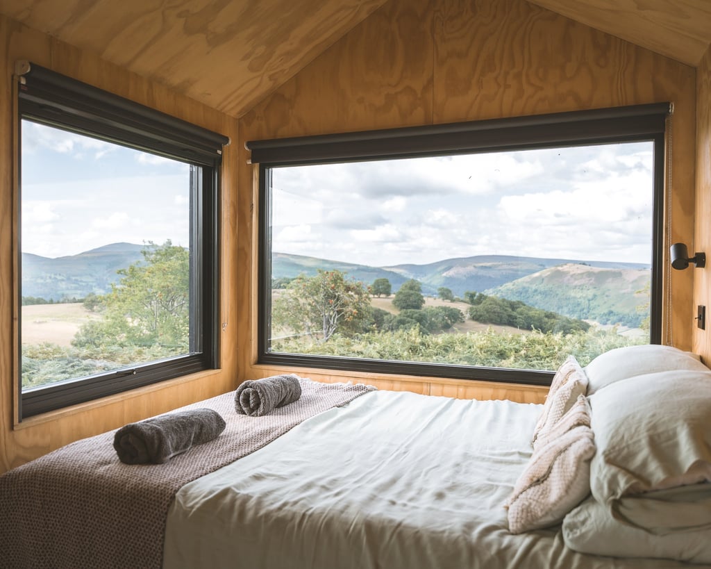 a photo of a cosy shacks cabin in wales tiny home
