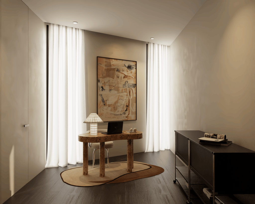 Luxury home study area Dubai Marina apartment