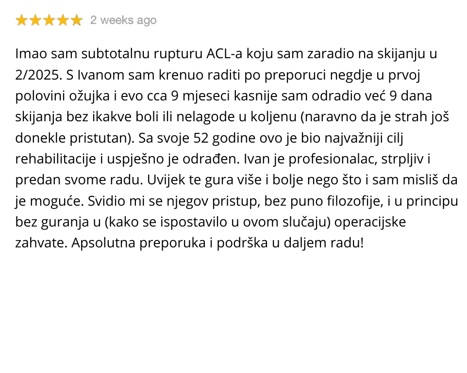 Rehabilitacija prrednjeg križnog ligamenta