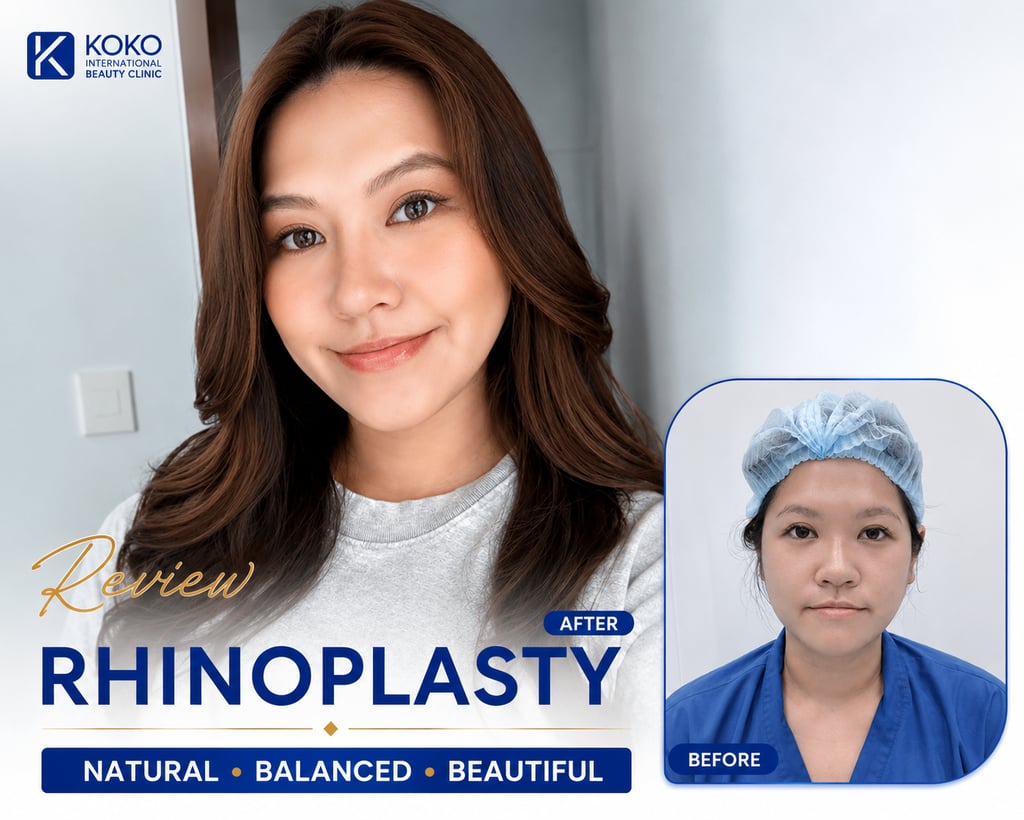 Natural-looking rhinoplasty results by Dr. Koko Clinic Vietnam