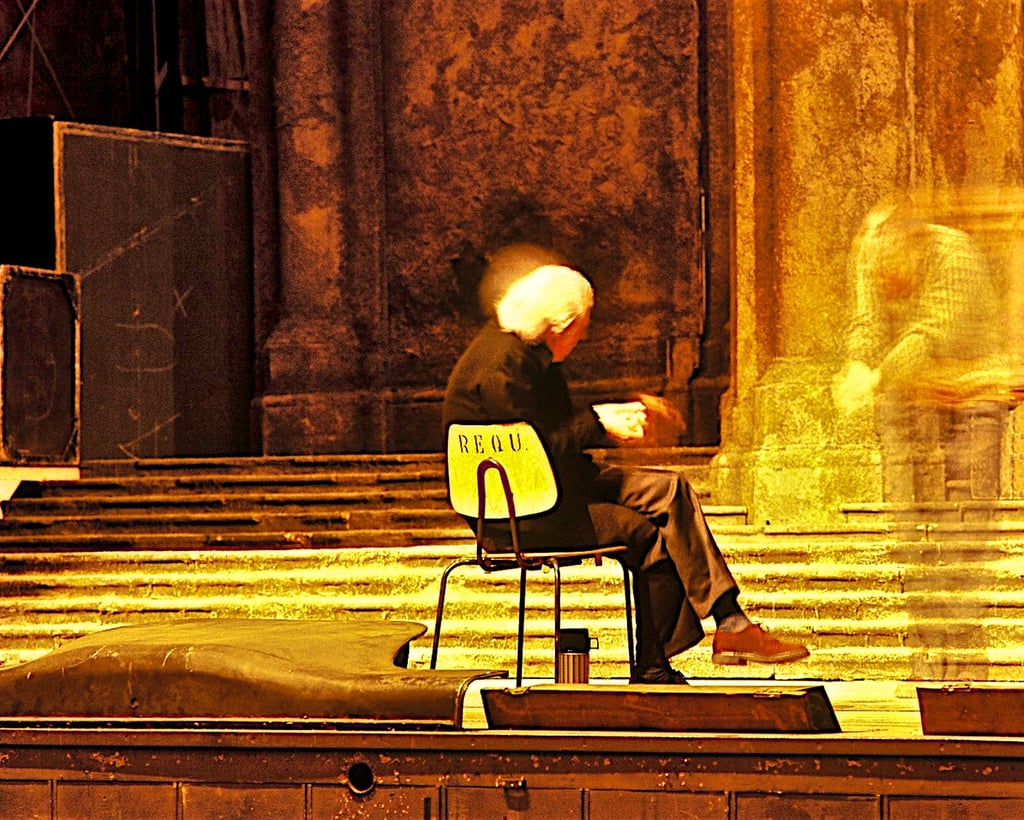 Giorgio Strehler and Plácido Domingo © 1984 Heinz Lechner