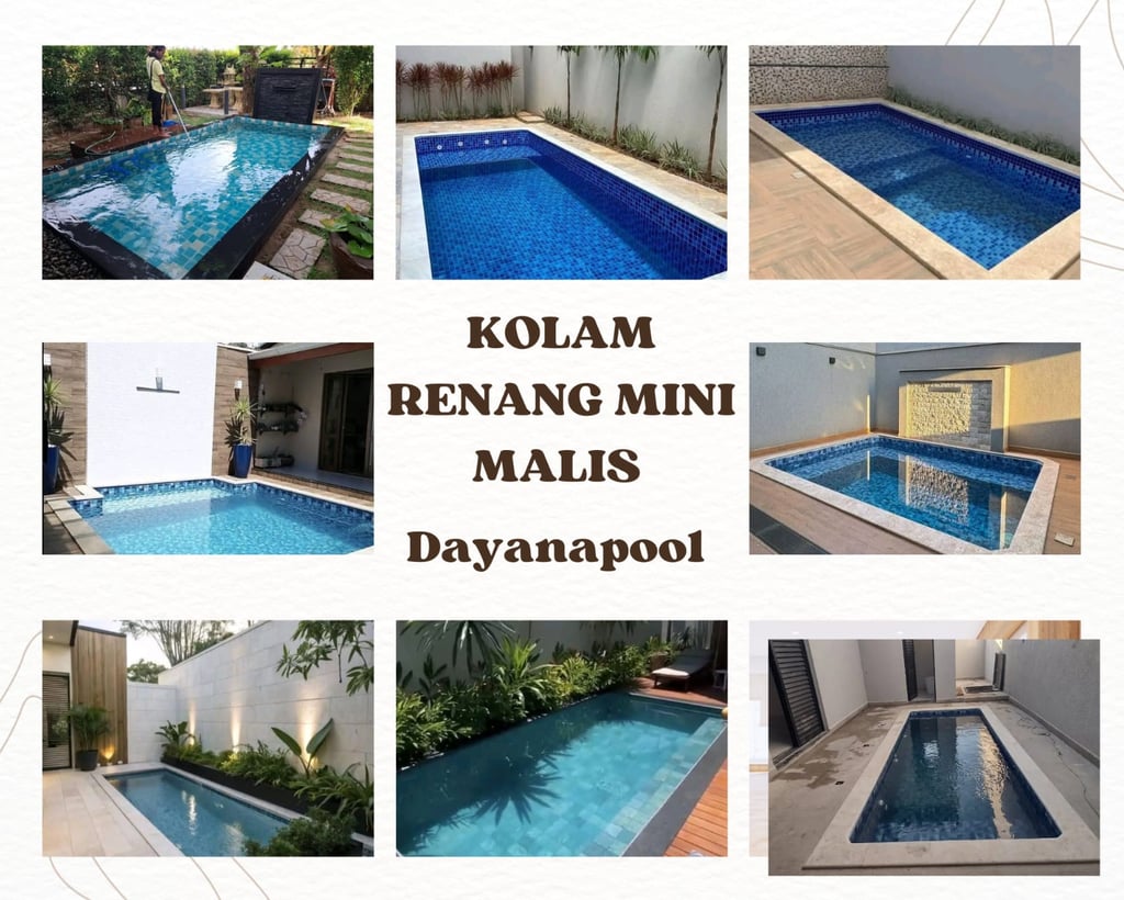 beberapa contoh kolase kolam renang minimalis buatan dayanapool