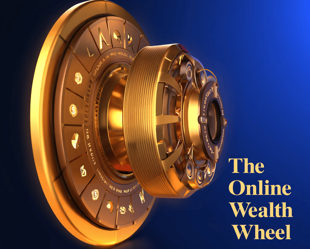 The online wealth wheel is about the four stages of making money online