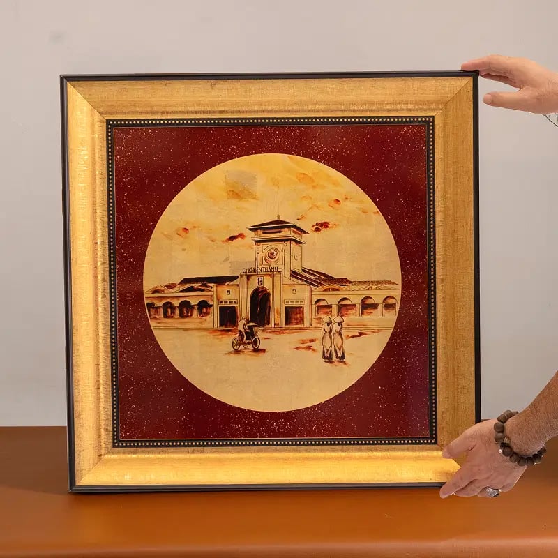 tranh chợ bến thành