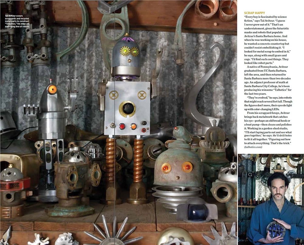 805 Living magazine article about artist Tal Avitzur.