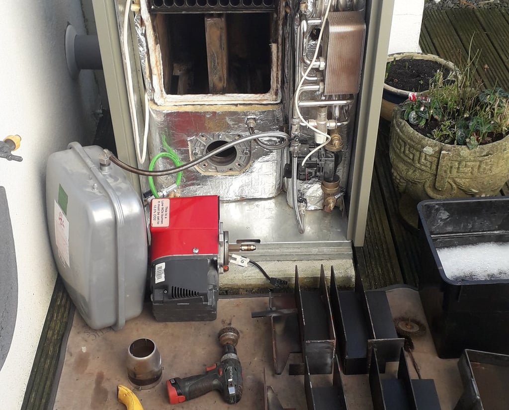 External oil boiler service in Roborough
