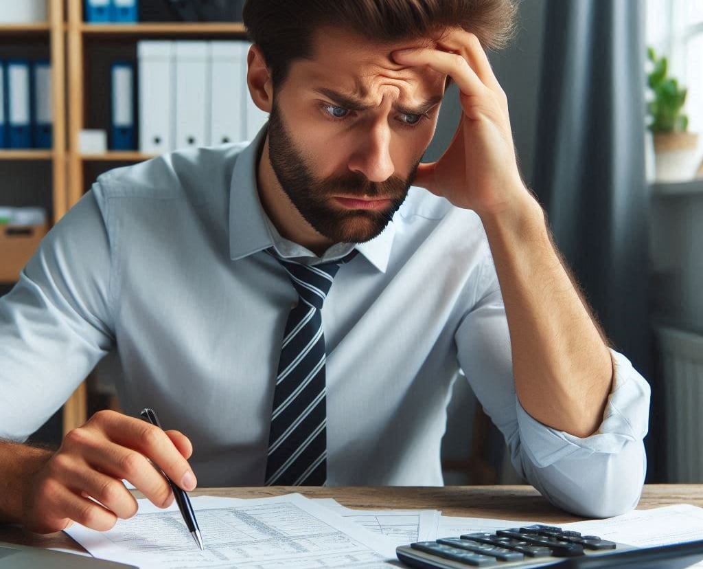 a business owner doing paperwork