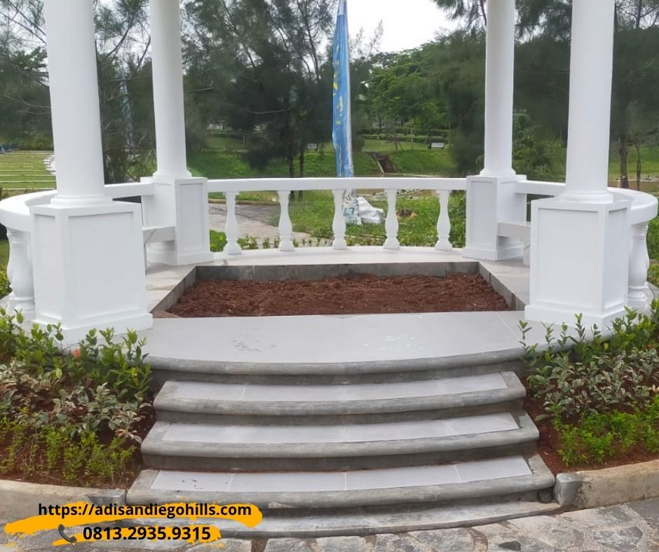 Makam san diego hills memorial park karawang tipe paviliun dengan 2 lubang makam hadap danau