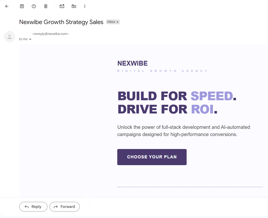 Nexwibe email marketing campaigns of Nexwibe.