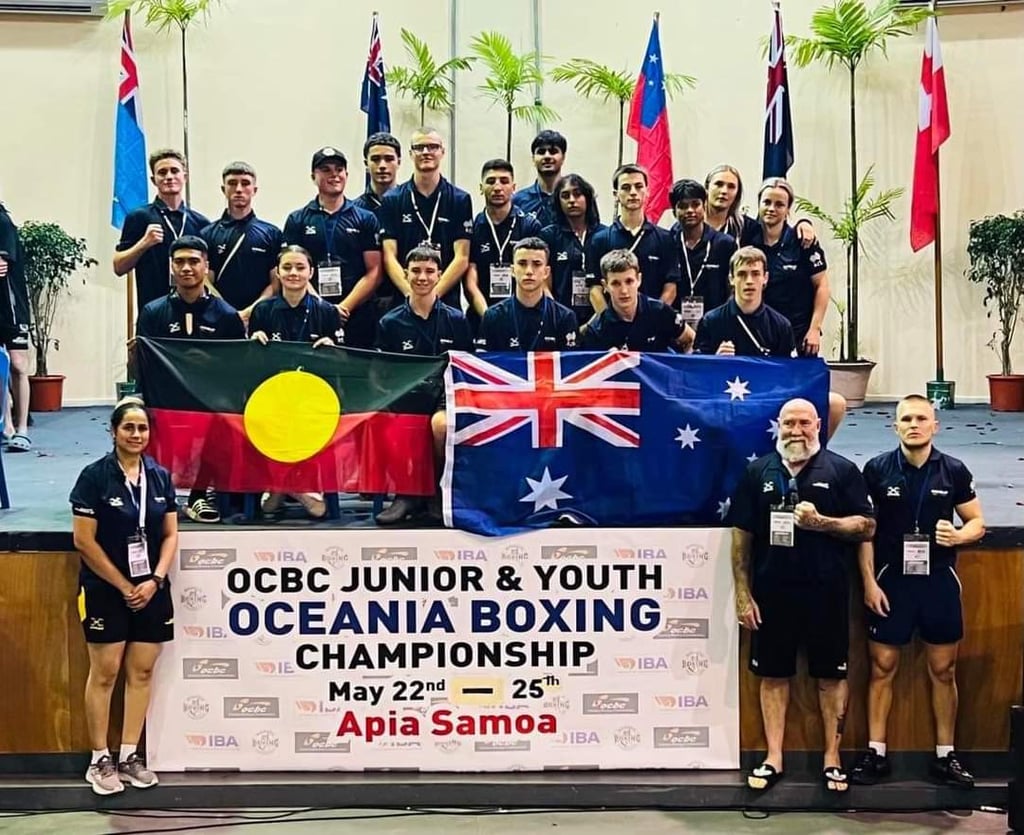 Our Head Coach - Satinder Kaur with the Australian Boxing Team at the OCEANIA Championship in Samoa