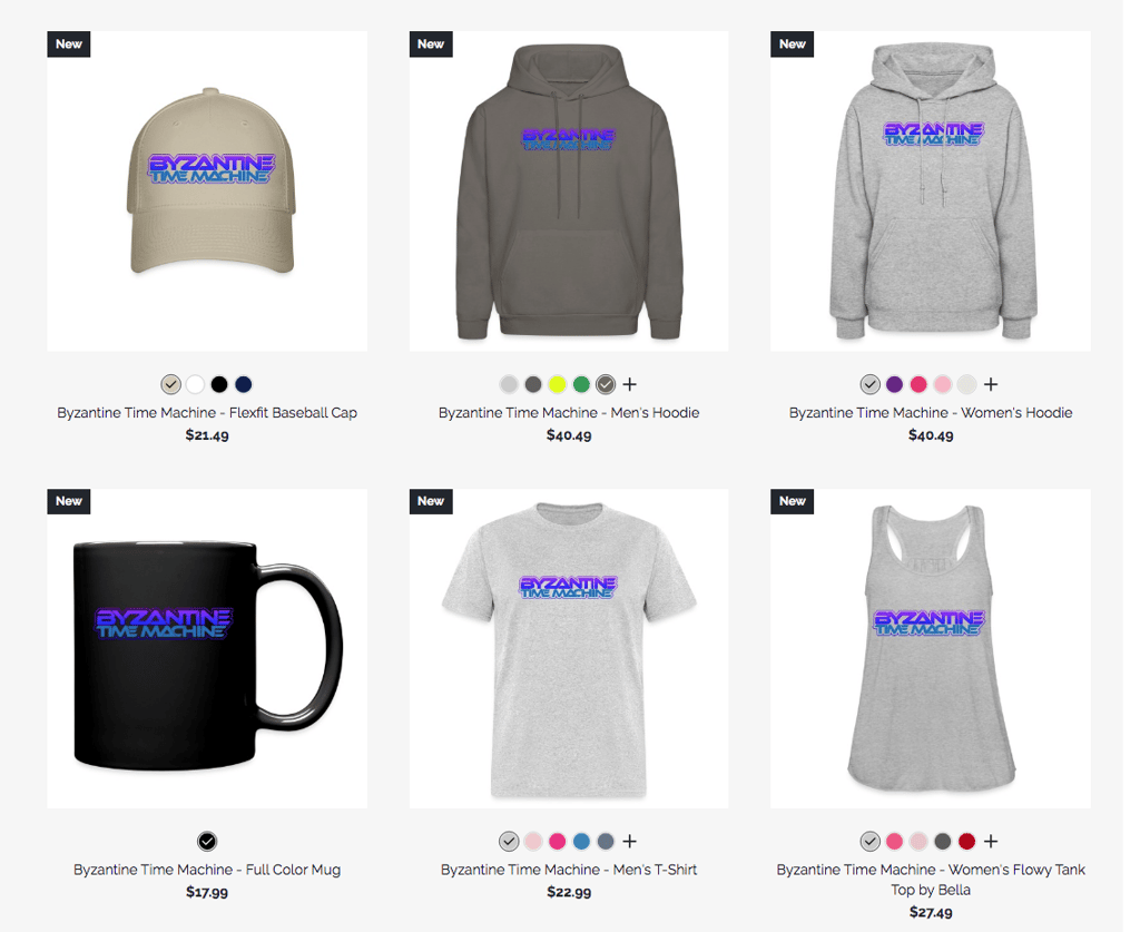 byzantine time machine merchandise