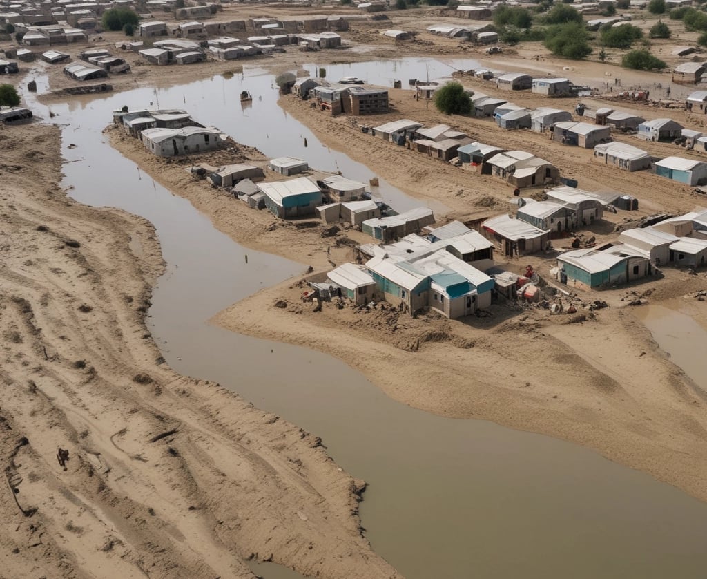 A bridge over a river with mountains in the background