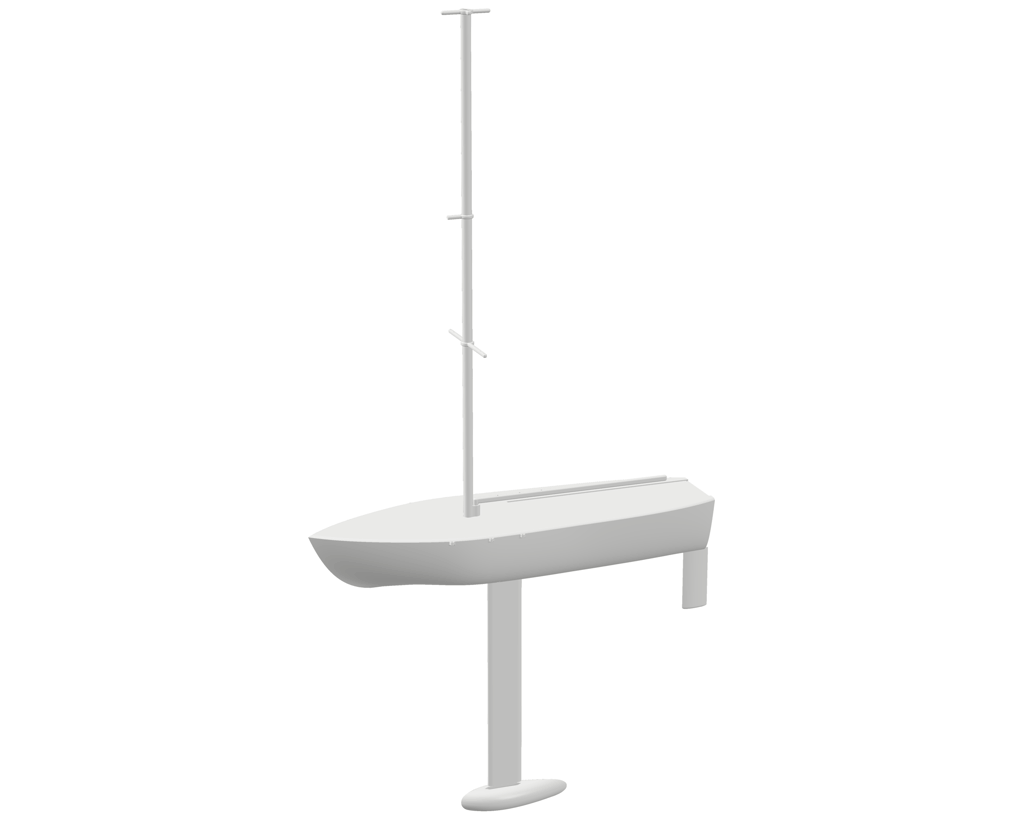 Fully 3D printed radio controlled sailboat