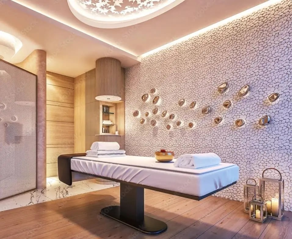 cabine de soin d'un spa haut de gamme